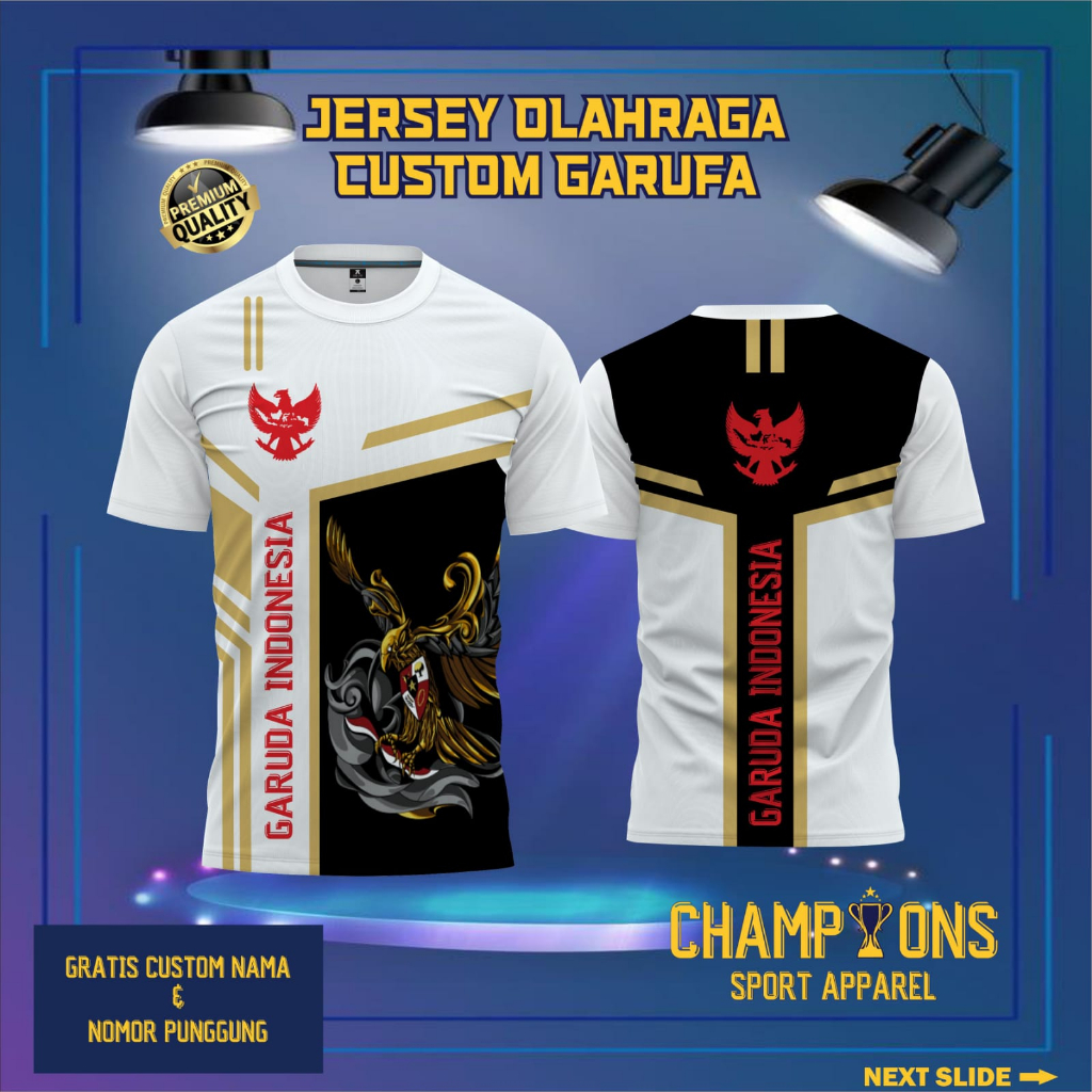 Jual JERSEY RUNNING GARUDA INDONESIA Unisex, Full Printing Bisa Request ...