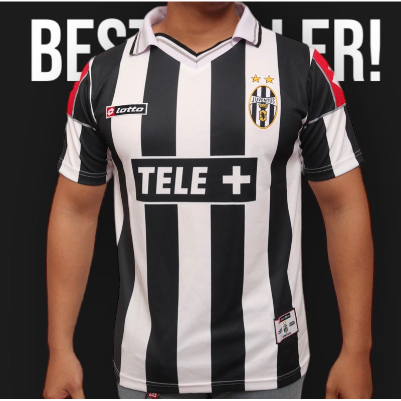 Jual Jersey Retro juveee home 2001 Tele+ Classic Blockcore | Shopee ...