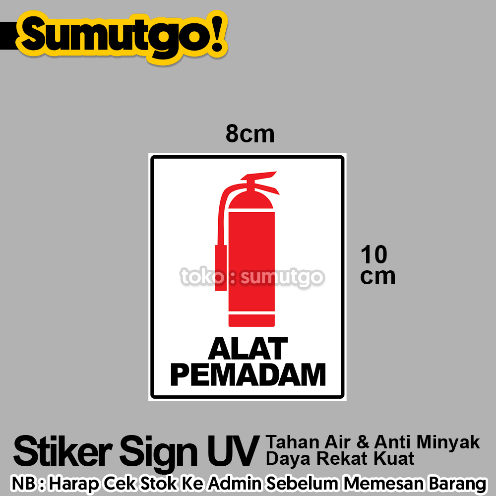 Jual Stiker Lokasi Alat Pemadam Api Ringan APAR Fire Extinguisher uk 8 ...