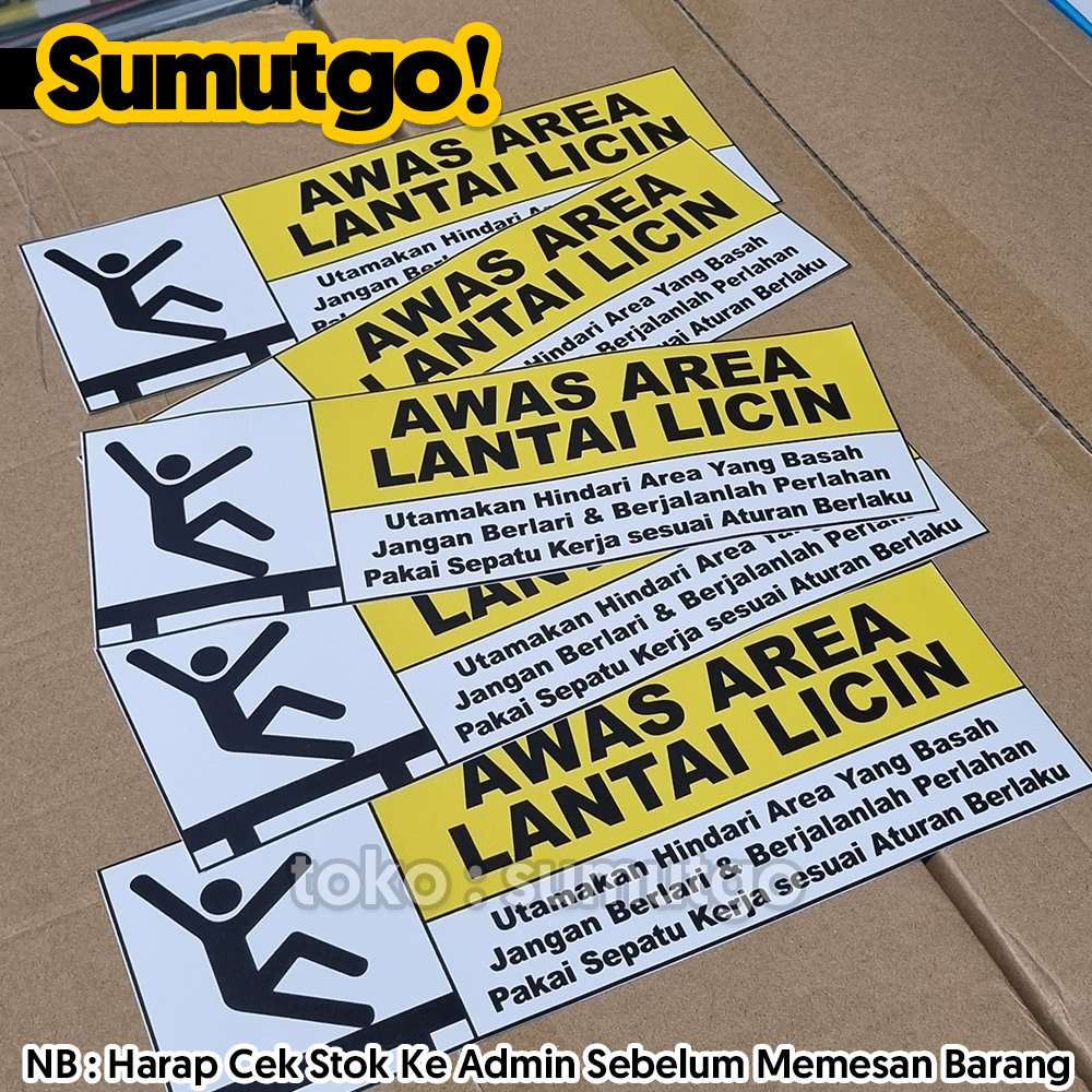 Jual Stiker Warning Awas Area Lantai Licin Hati Hati Kepeleset Kepleset ...