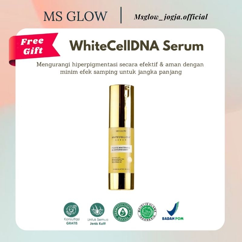 Jual Ms Glow Serum White Cell DNA Pembersih Pencerah Wajah MsGlow Untuk ...