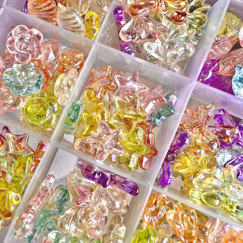Jual Mote Manik Mix AB Bening Manik Manik Bahan Kerajinan Gelang Kalung ...
