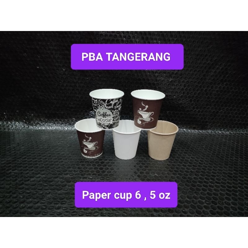 Jual Paper cup hot 6,5 Oz gelas kopi Gelas jasuke per pack 50 pcs ...
