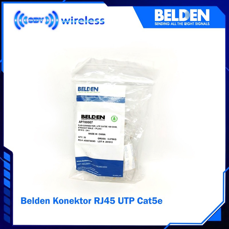 Jual Belden Konektor RJ45 Cat5e isi 50pcs Original | Shopee Indonesia