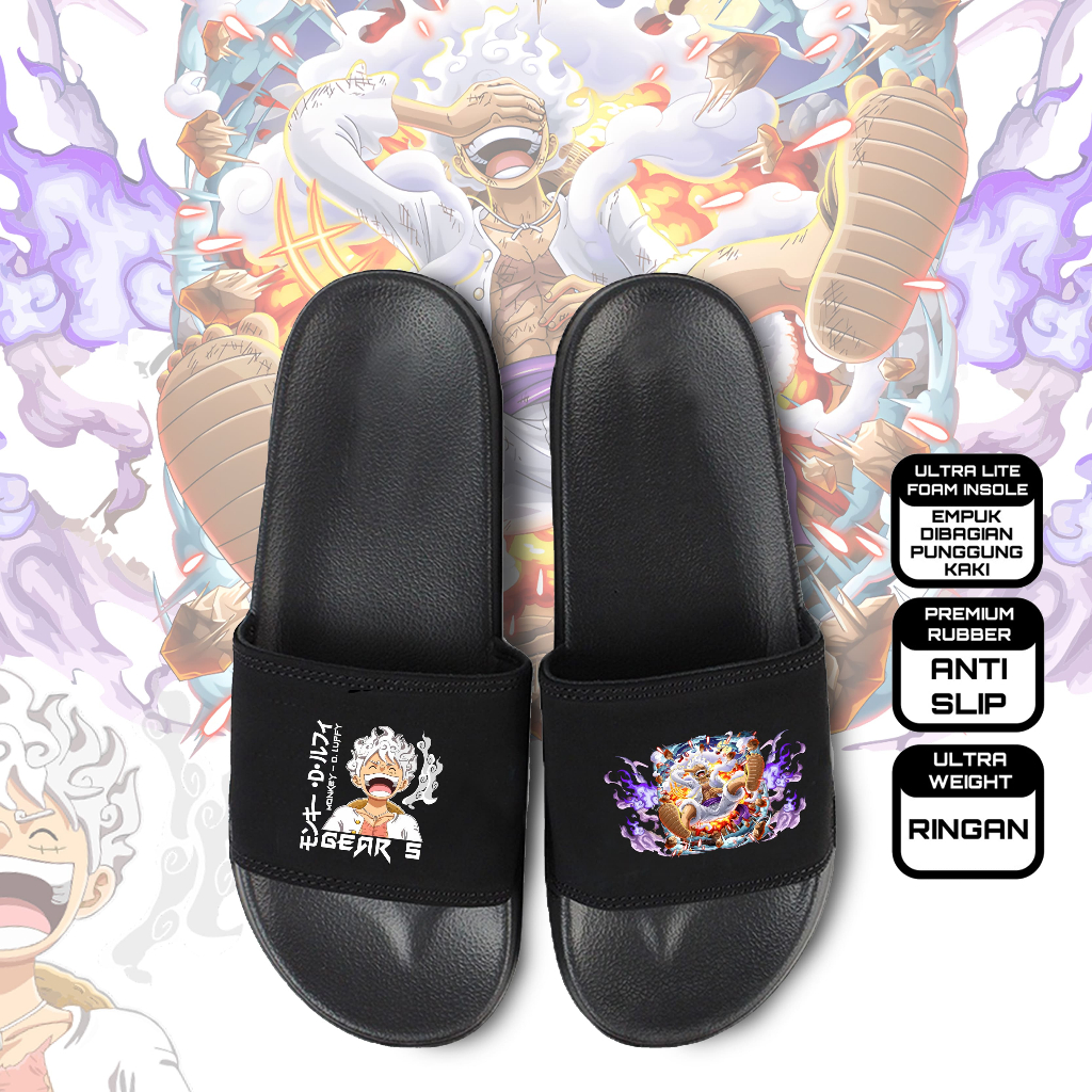 Jual Sandal Slop Viral One Piece Gear Luffy Pria Flip Flop Ukuran Sampai Slip On Pria