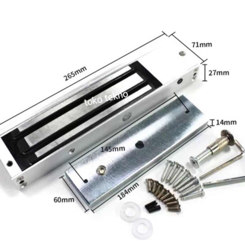 Jual Mlock 1200Lbs 500Kg / Emlock 1200 Lbs / Magnetic Lock 500kg Access ...