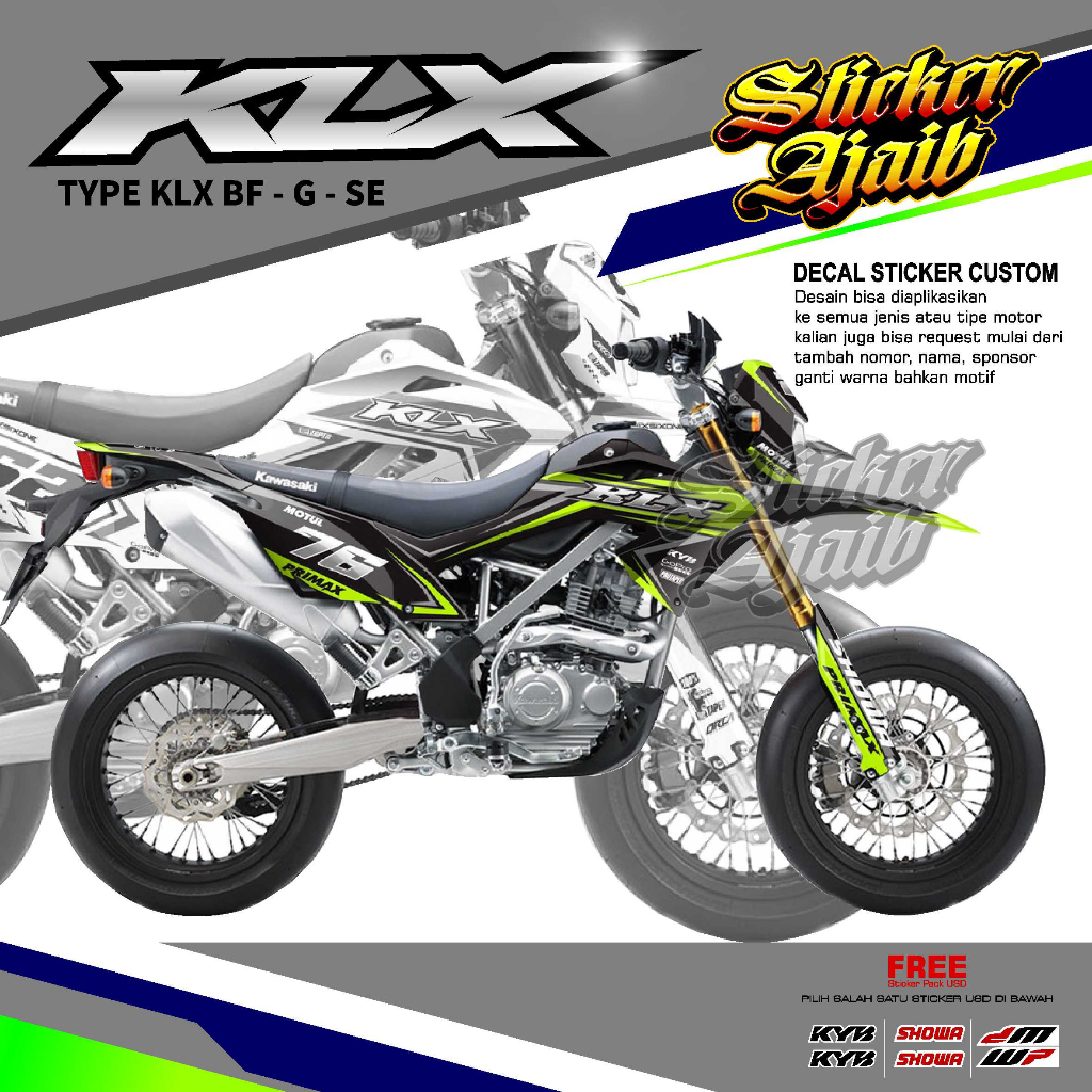 Jual Decal Klx Bf Dtracker Gordons Crf Premium Semi Fullbody