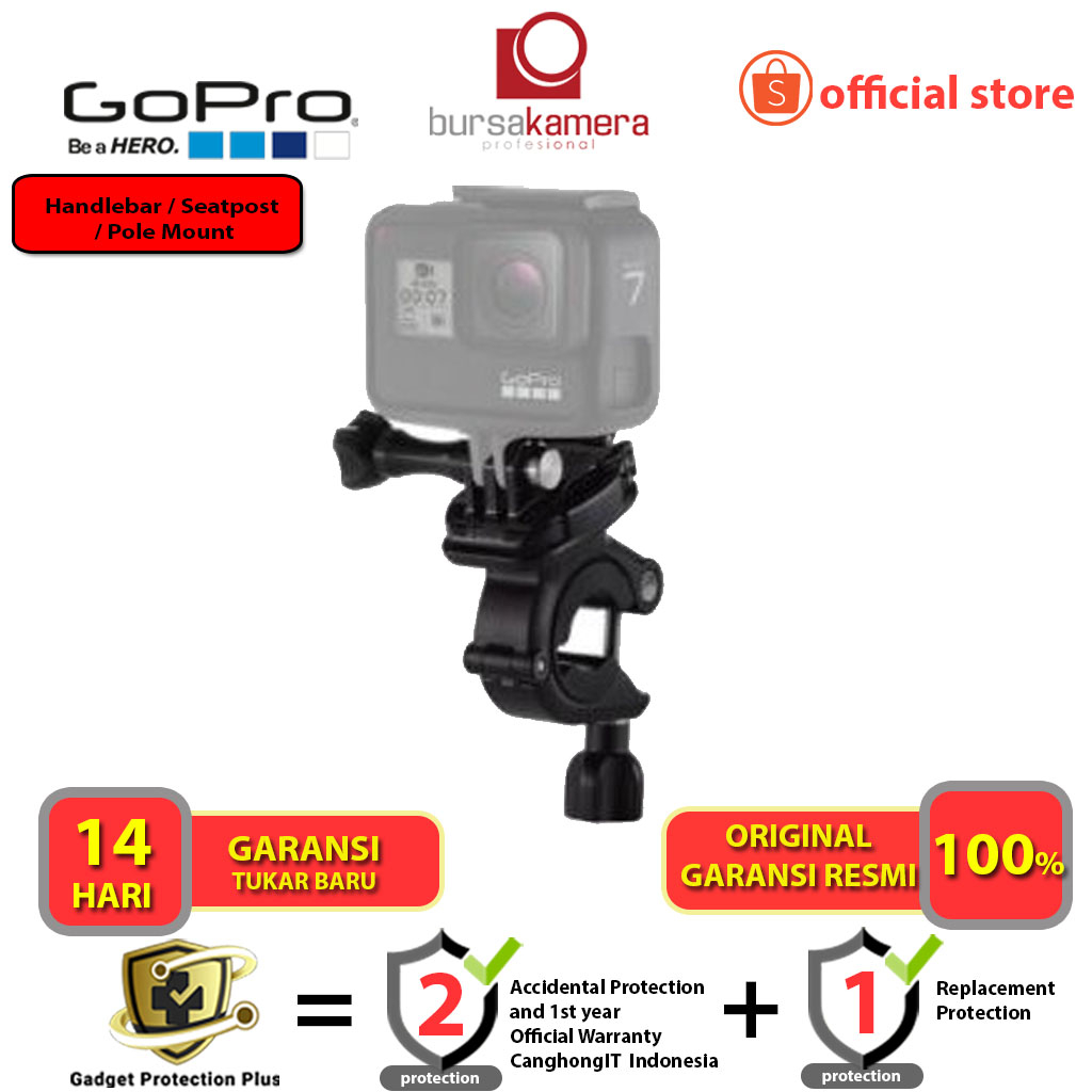 Jual GoPro Handlebar / Seatpost / Pole Mount | Shopee Indonesia