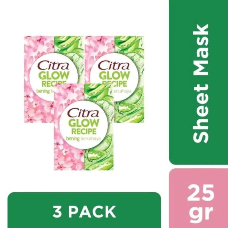 Jual BUNDLE 3 CITRA Glow Recipe Mask SAKURA + ALOE VERA 25g Shopee