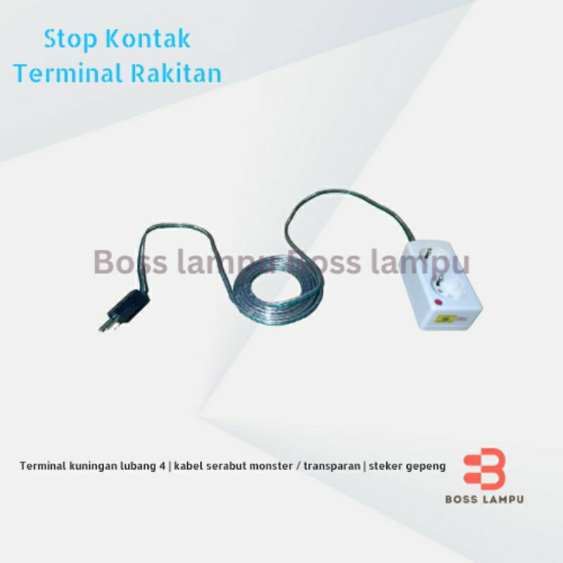 Jual Stop Kontak Terminal Kuningan SNI Lubang 2 Kabel Monster ...
