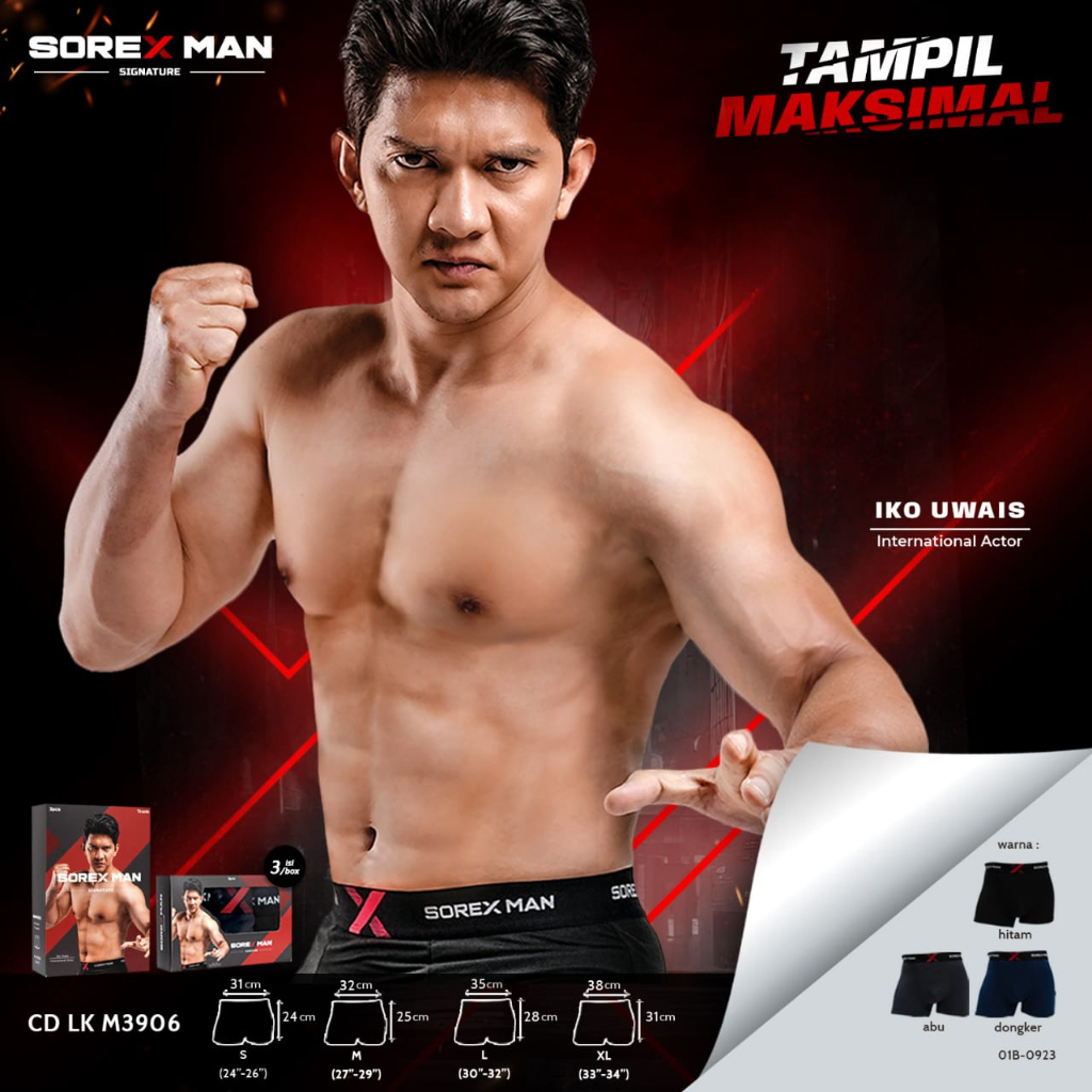 Jual Sorex Man Celana Dalam Pria Boxer Special Edition Polyester Spandex Adem M Shopee