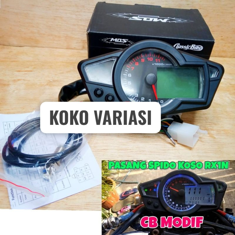 Jual SPEEDOMETER KOSO RX1N Spido RX 1 Digital Spidometer Custom