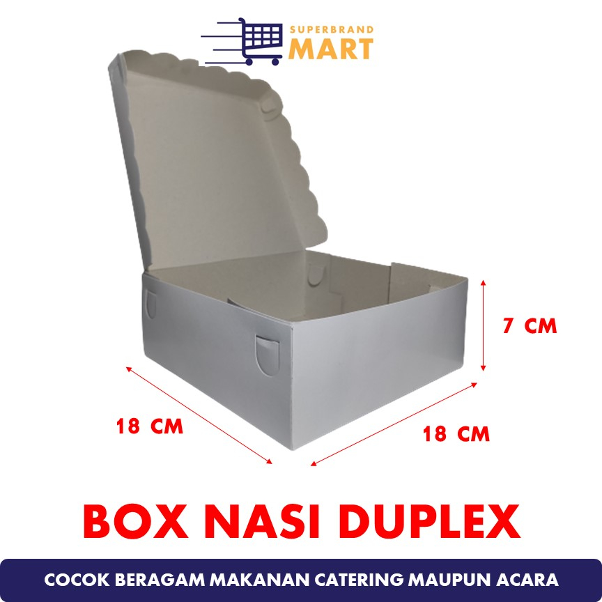 Jual Paper Lunch Box Duplex R8 Kotak Dus Nasi Hajatan Catering 18x18x7cm Kotak Nasi Catering 