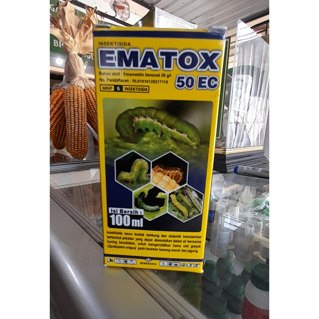 Jual Insektisida Ulat Jagung Dan Padi Ematox 50ec 100ml Emamectin