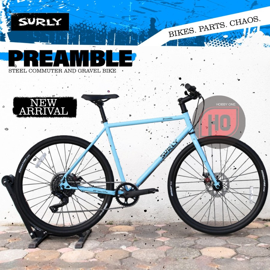 Jual SURLY PREAMBLE Skyrim Blue Flat Bar Steel Commuter Gravel Bike ...