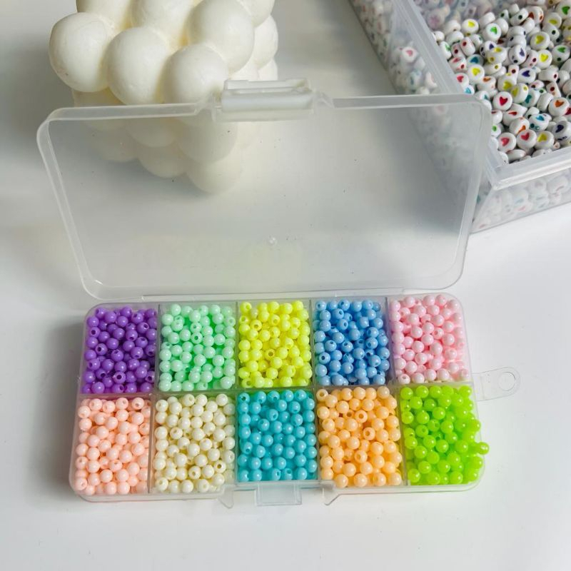 Jual Manik Set Box | Manik Susu | Beads 6/0 | Manik 4mm | Shopee Indonesia