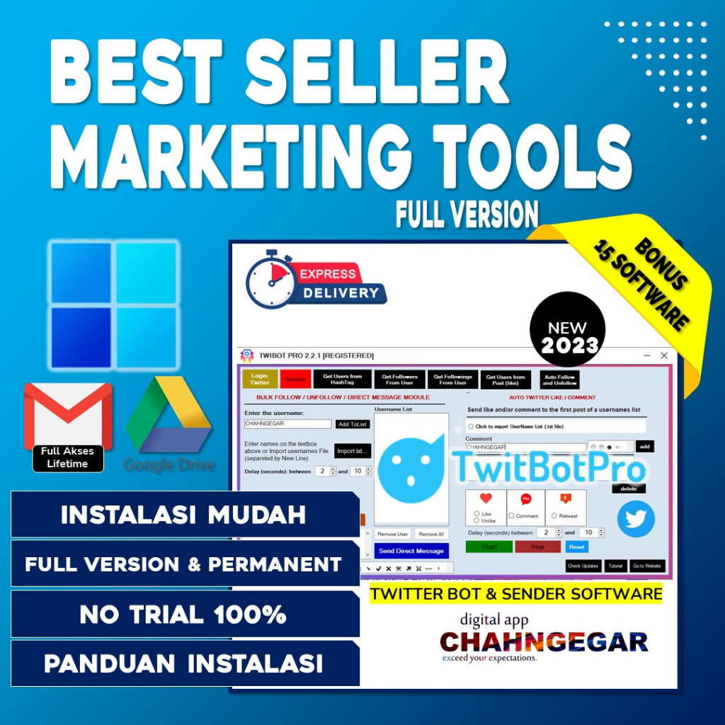 Jual TwitBot Pro 2023 Full Version Lifetime Software Twitter Bulk ...