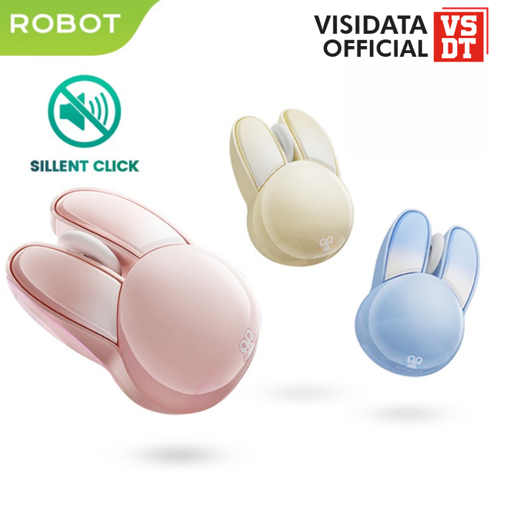 Jual ROBOT M380 Mouse Wireless Silent Click Rabbit design | Garansi ...
