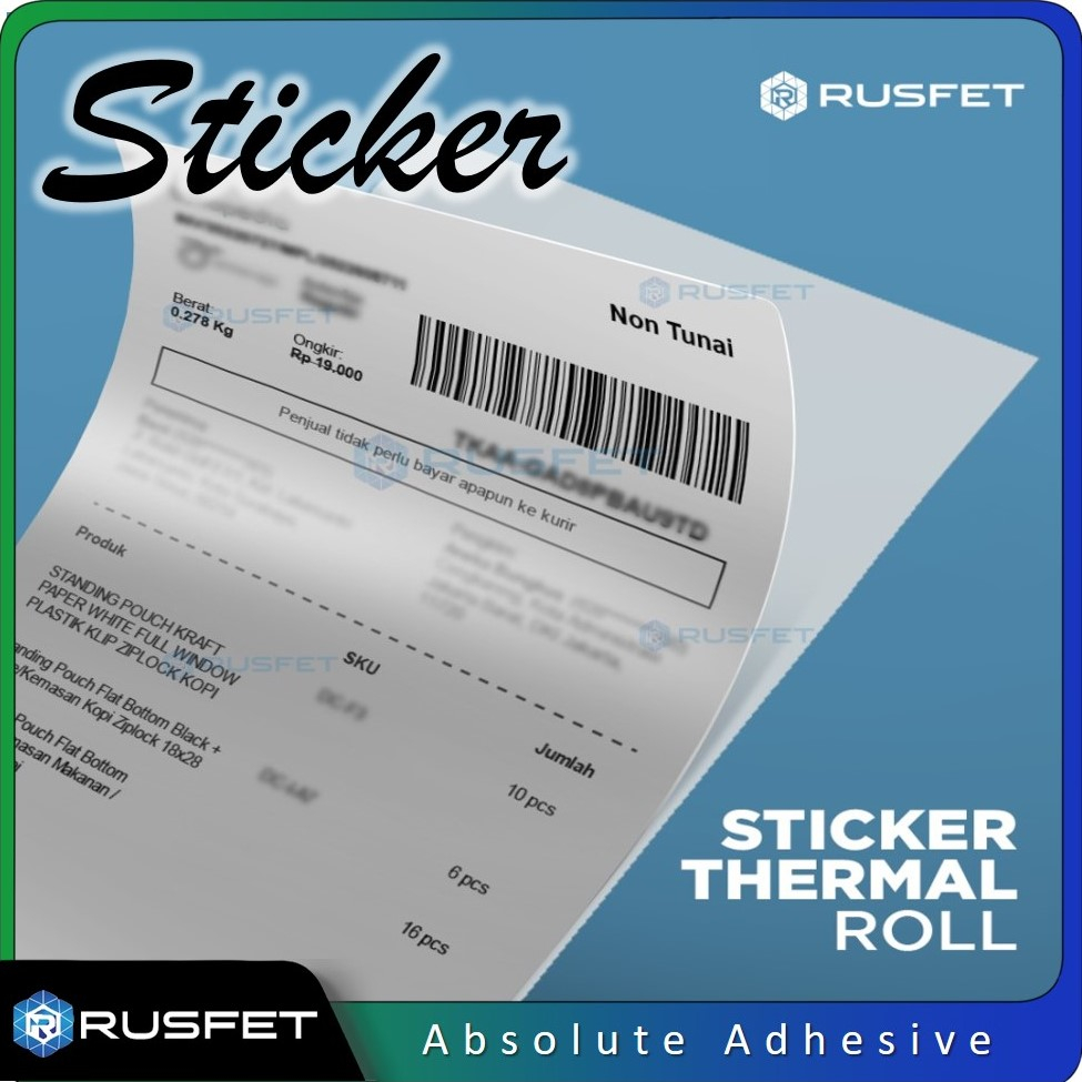Jual Kertas Label Stiker Termal / Sticker Thermal Label 10cm x 15cm x ...