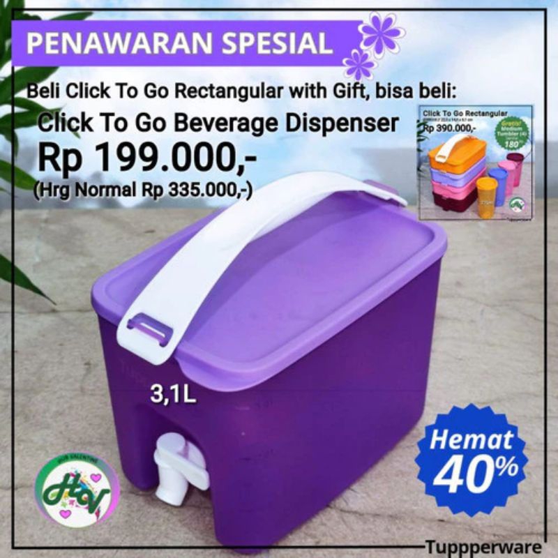 Jual tupperware ctg dispenser 3,1 L | Shopee Indonesia