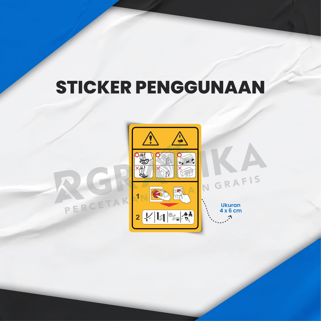 Jual Stiker Penggunaan Mesin Jahit | Sticker Caution Kuning Murah ...