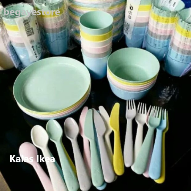 Jual Piring Mangkuk Gelas Sedok Plastik Kalas Ikea Shopee Indonesia 0213