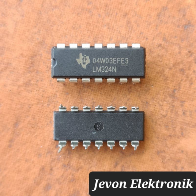 Jual IC Transistor LM 324 N SOP-14 Texas Instrument LM324 DIP-14 LM324N ...