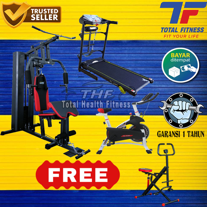 Jual Paket Alat Fitness Home Gym 1 Sisi Tl 009 Sepeda Statis