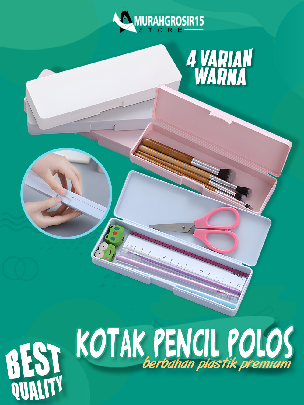 Jual KOTAK PENSIL TEMPAT PENSIL SIMPLE POLOS | Shopee Indonesia