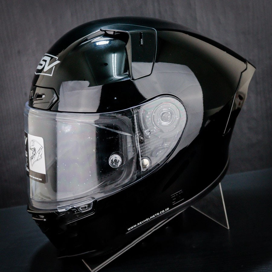 Jual Helm Rsv Ffs Solid Black Glossy Helm Full Face Rsv Shopee