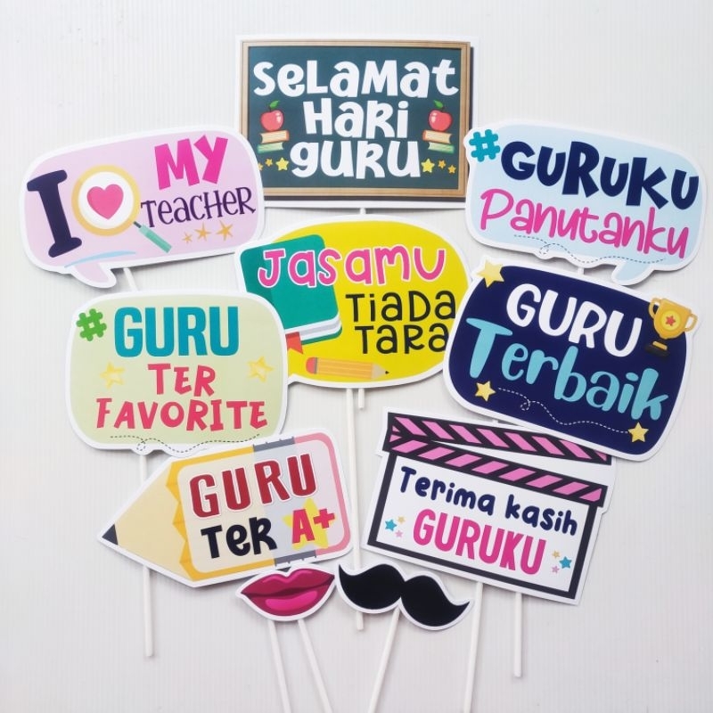 Jual SELAMAT HARI GURU TEACHERS DAY PROPS PHOTOBOOTH AKSESORIS FOTO