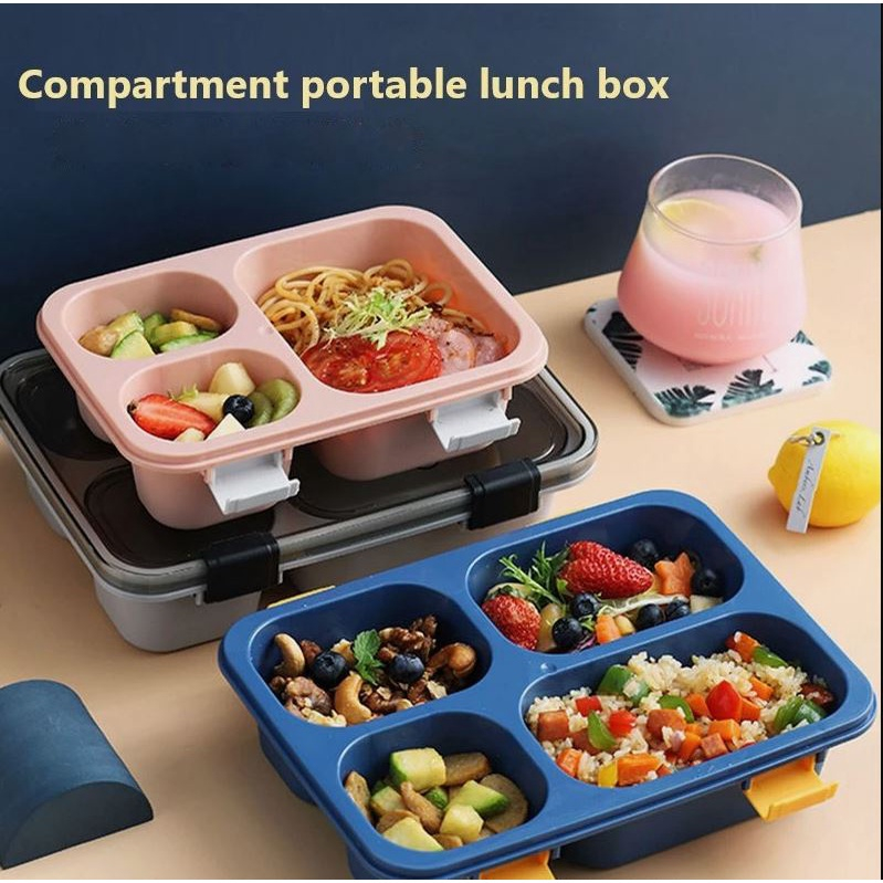 Jual LUNCH BOX 3 SEKAT / KOTAK MAKAN BERSEKAT ANTI TUMPAH FREE SENDOK ...