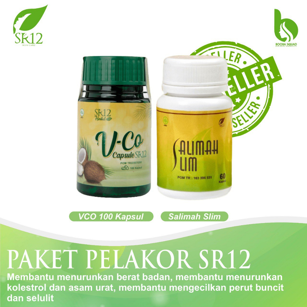 Jual Sr12 Paket Pelakor Peluntur Lemak Kotor Lancar Pencernaan Salimah