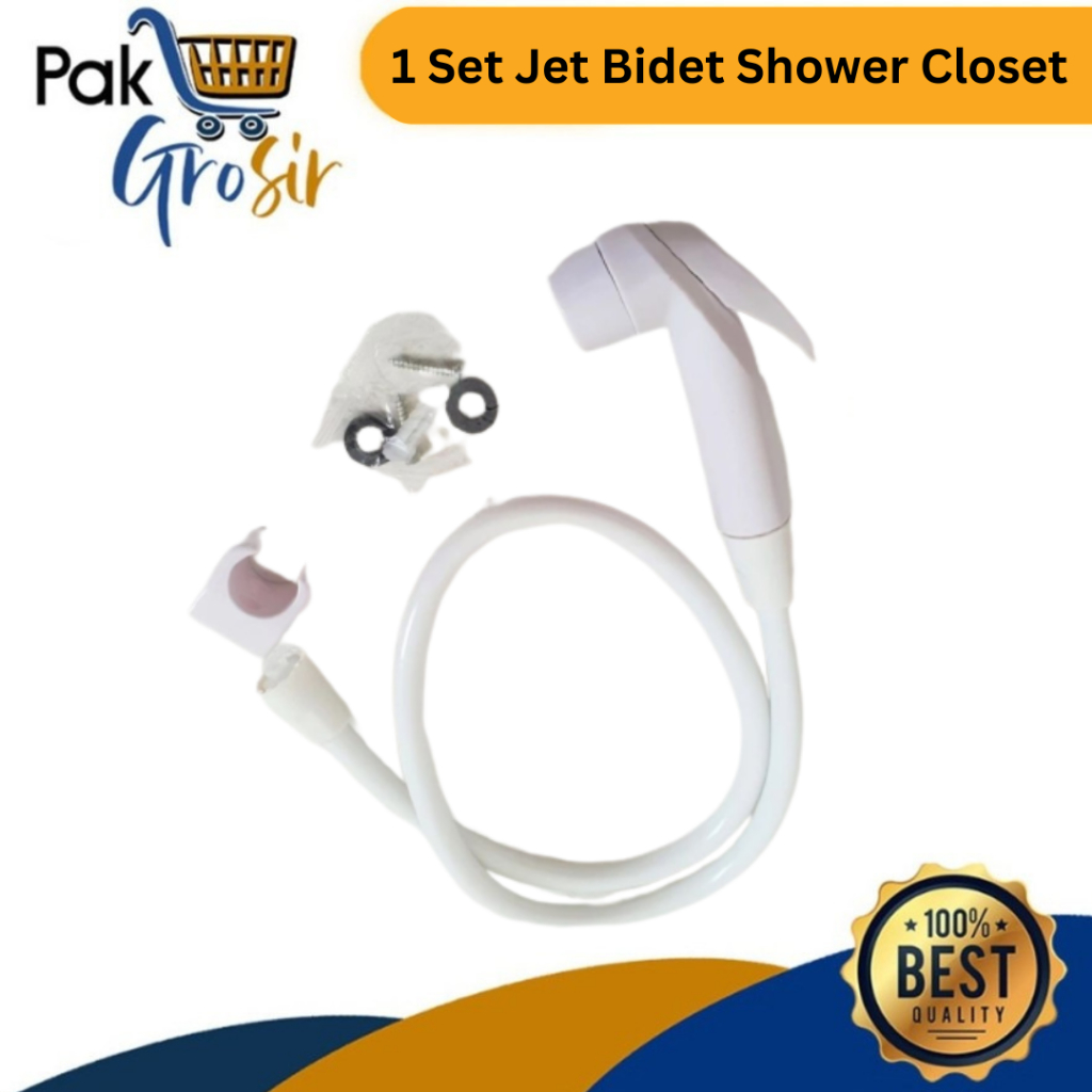 Jual Set Komplit Selang Kepala Dudukan Jet Bidet Shower Jet Wasser Kloset Semprotan Air