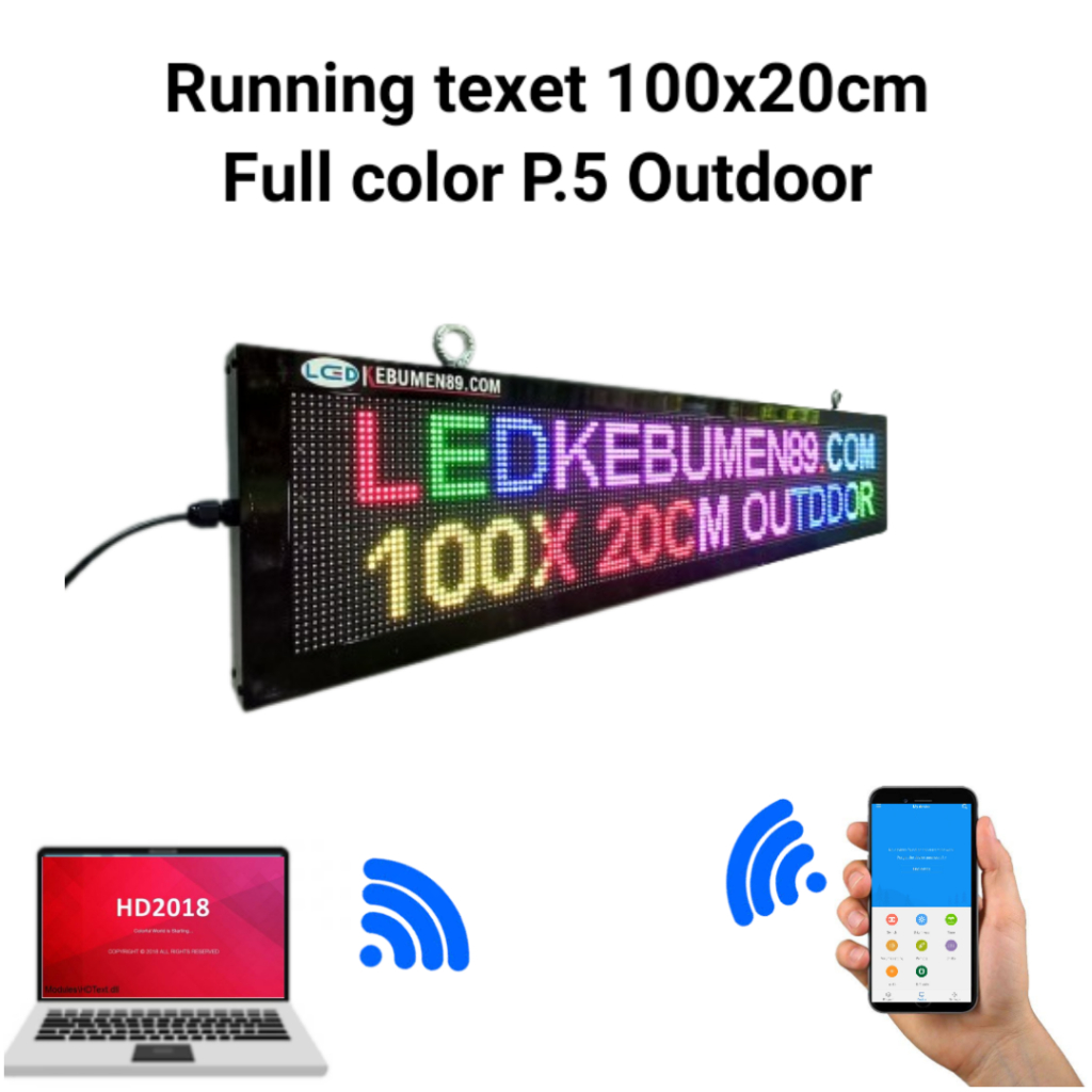 Jual Running text 100x20cm full colour RGB P.5 | Shopee Indonesia