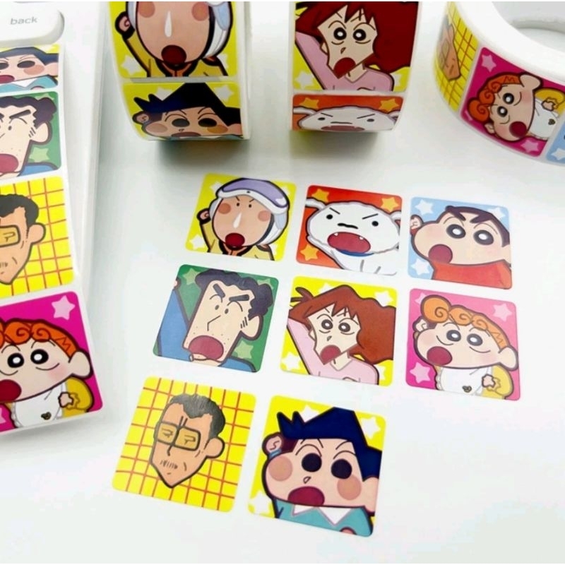 Jual 100pcs Sticker Crayon Shinchan Lucu Misae Nohara Shiro Kazao Nene ...
