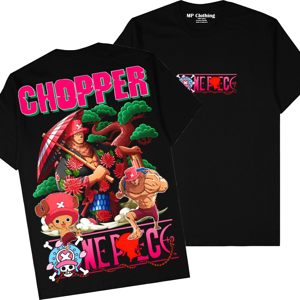 Jual Kaos Pria Anime Cotton Combed 30s One Piece Chopper Premium