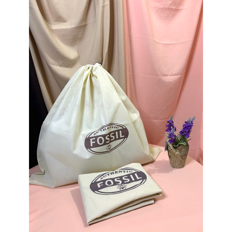 New Dustbag Fossil Cream Bulat Dustbag TAS Fossil Db Pengganti