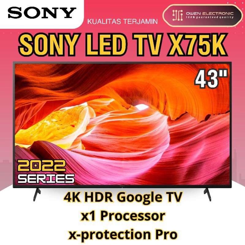 Jual SONY Bravia 43X75K 43 Inch 4K HDR TV,Smart TV KD43X75K Original