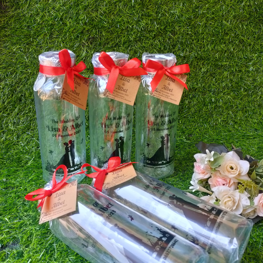 Jual Souvenir Botol Tumbler Kaca Bening 420ml Sudah Sablon Dan Kemas Cantik Shopee Indonesia 4235