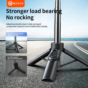 MIXIO A33 80CM Tongsis Bluetooth Selfie Stick Tripod Super Mini For Smartphone