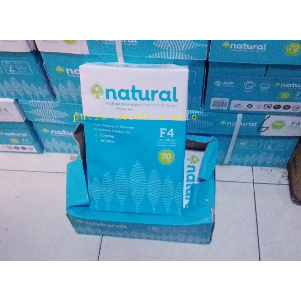 Jual KERTAS HVS NATURAL F4 70 GRAM 1 RIM | Shopee Indonesia