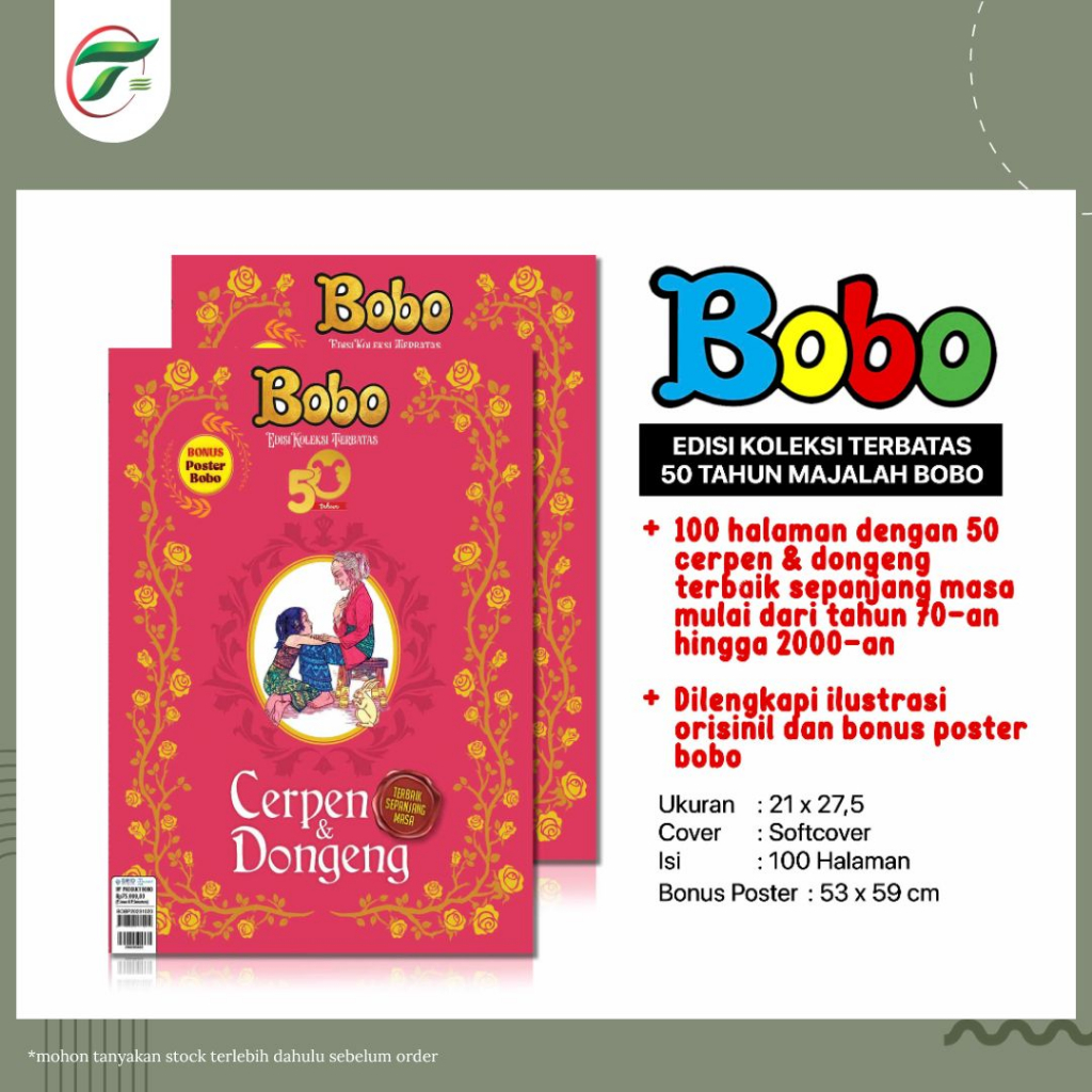 Jual Pre Order Majalah Bobo Edisi Koleksi 50 Tahun Majalah Bobo Cerpen And Dongeng Buku Original 