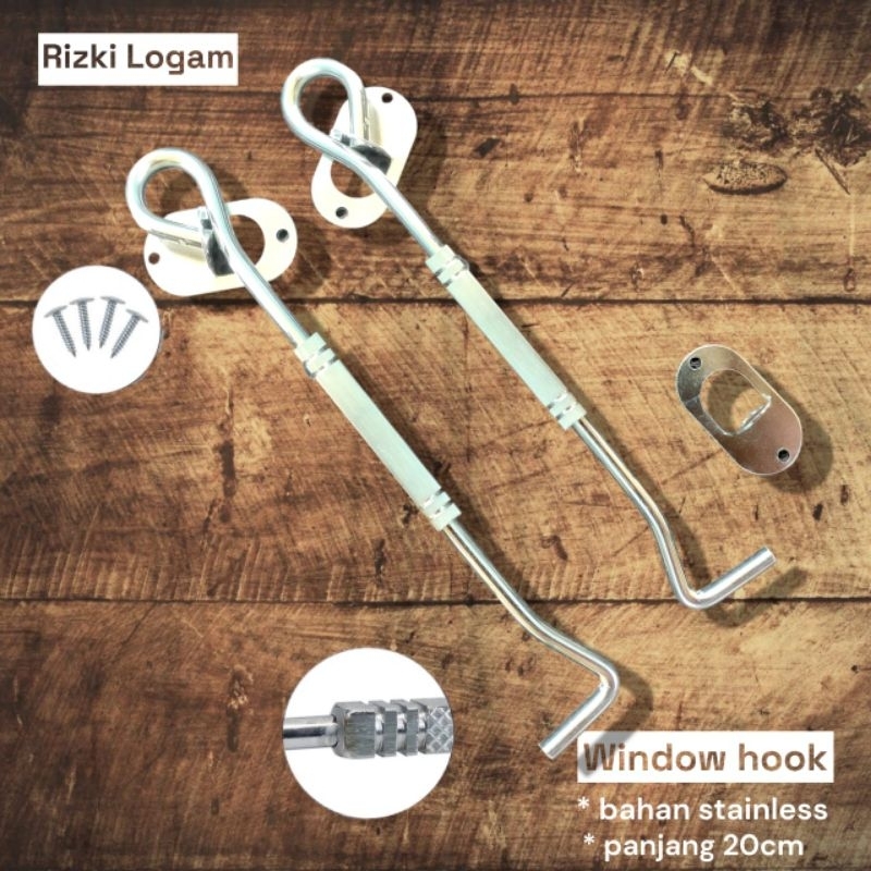 hak angin jendela motif kotak terkeren 8inch 20cm window hook harga bijian
