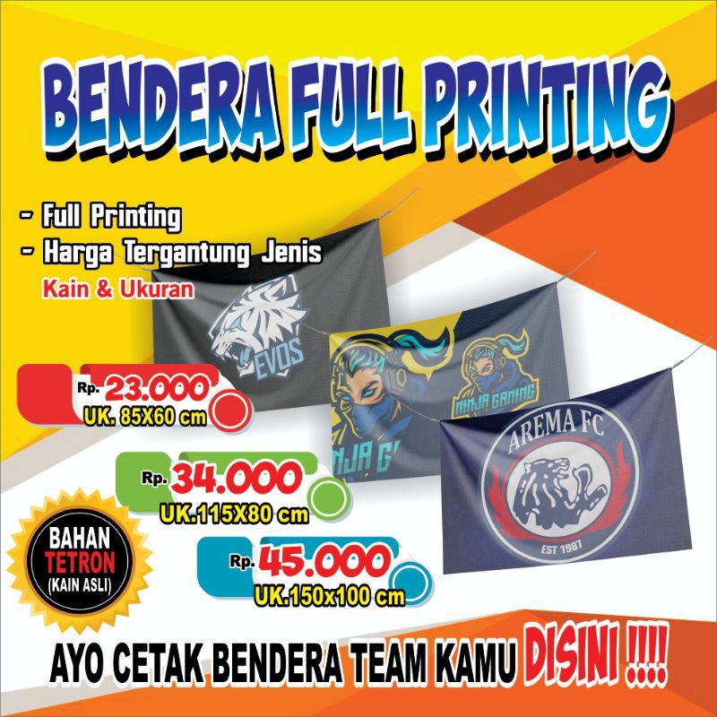 Jual BENDERA FULL PRINTING,UMBUL - UMBUL, SPANDUK, BACKDROP, BAHAN ...