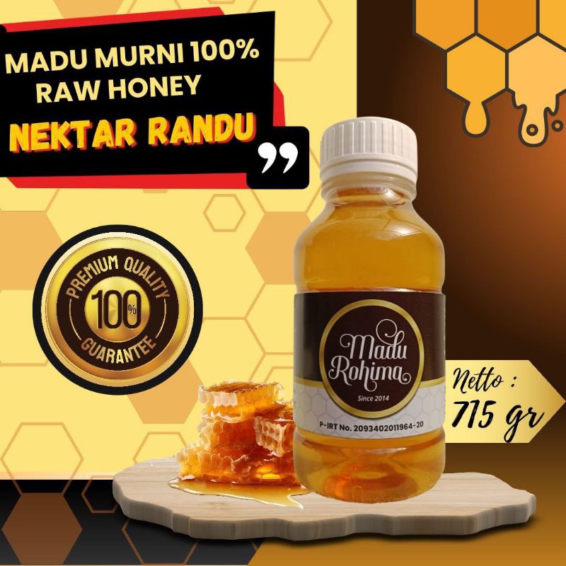 Jual Madu Randu Premium 715g_MURNI ASLI tanpa campuran full nektar 100% ...