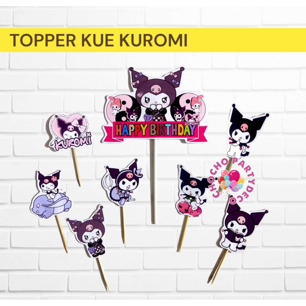 Jual Topper KUROMI / Topper Kue Sanrio Kuromi | Shopee Indonesia