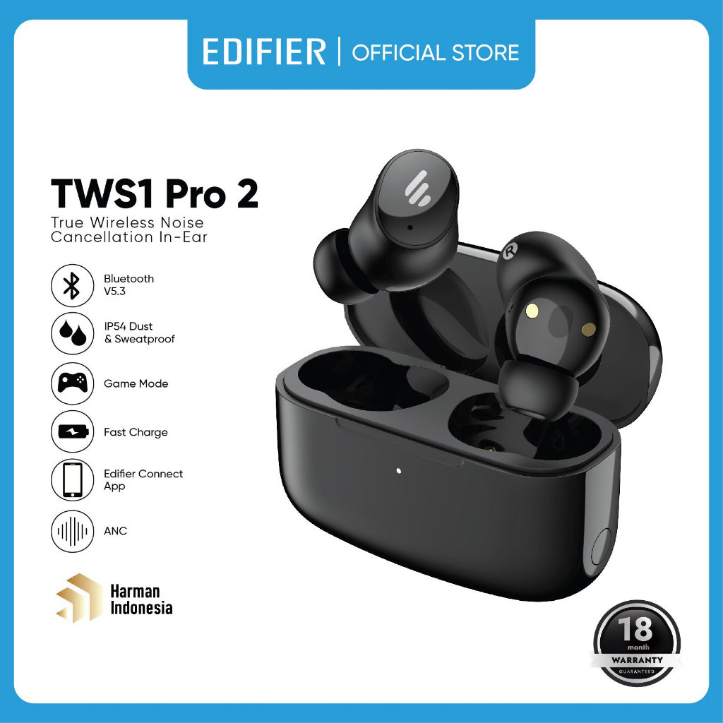 Jual Edifier TWS1 Pro 2 True Wireless Noise Cancellation In-Ear ...