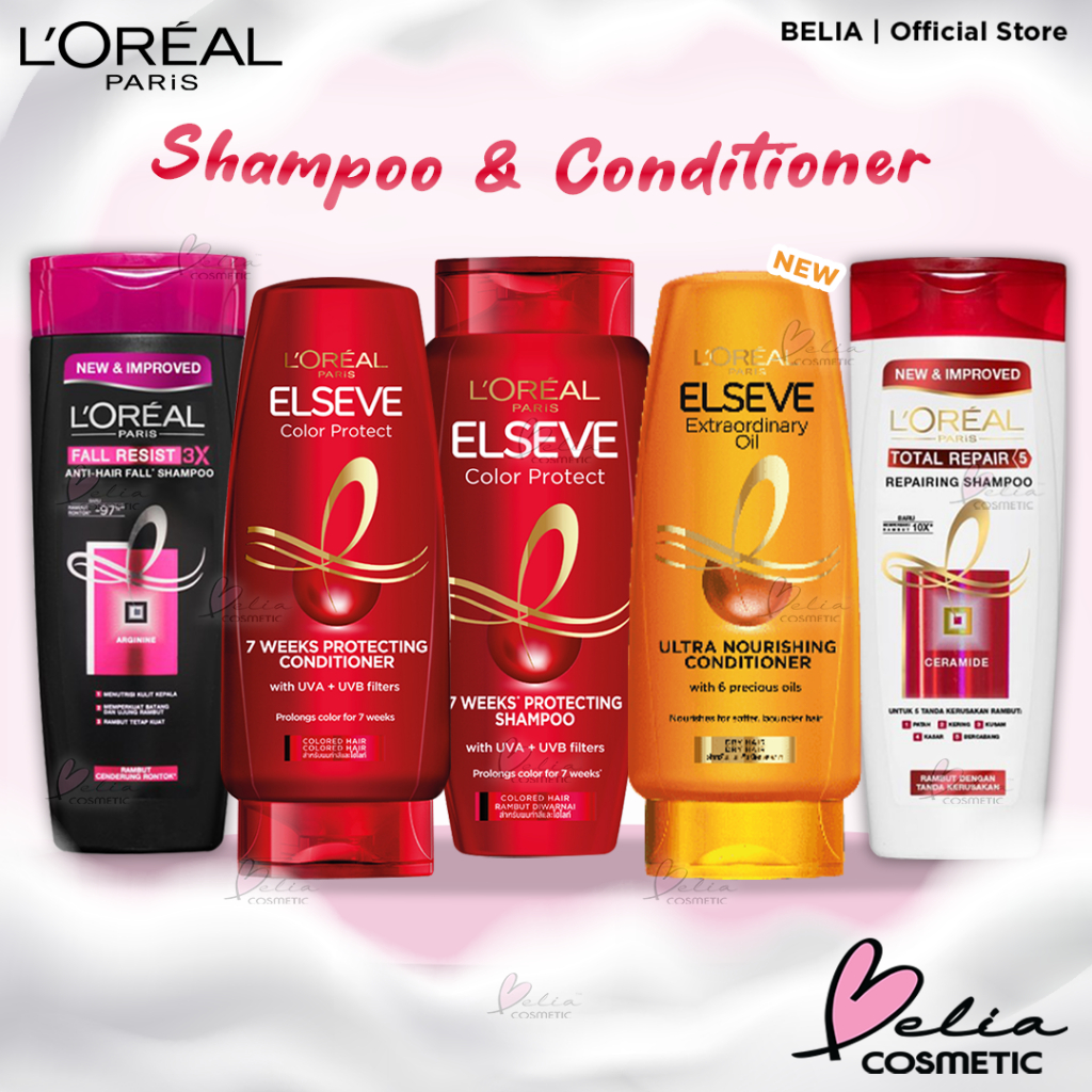 Jual BELIA L'Oreal Paris Shampoo & Conditioner | Anti Rontok | Total ...