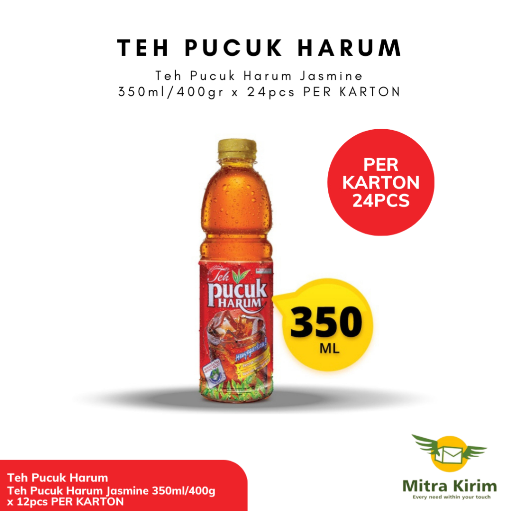Jual Teh Pucuk Harum Jasmine 350ml x 24pcs (Per Karton) | Shopee Indonesia